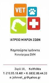 ΚΤΗΝΙΑΤΡΟΣ ΙΑΤΡΕΙΟ ΜΙΚΡΩΝ ΖΩΩΝ ACTION VET ΚΑΛΛΙΘΕΑ ΑΤΤΙΚΗ ΚΑΜΠΟΥΡΗΣ ΙΩΑΝΝΗΣ