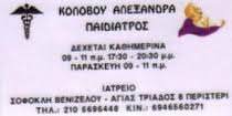 ΠΑΙΔΙΑΤΡΟΣ ΠΑΙΔΙΑΤΡΟΙ ΠΕΡΙΣΤΕΡΙ ΚΟΛΟΒΟΥ ΑΛΕΞΑΝΔΡΑ
